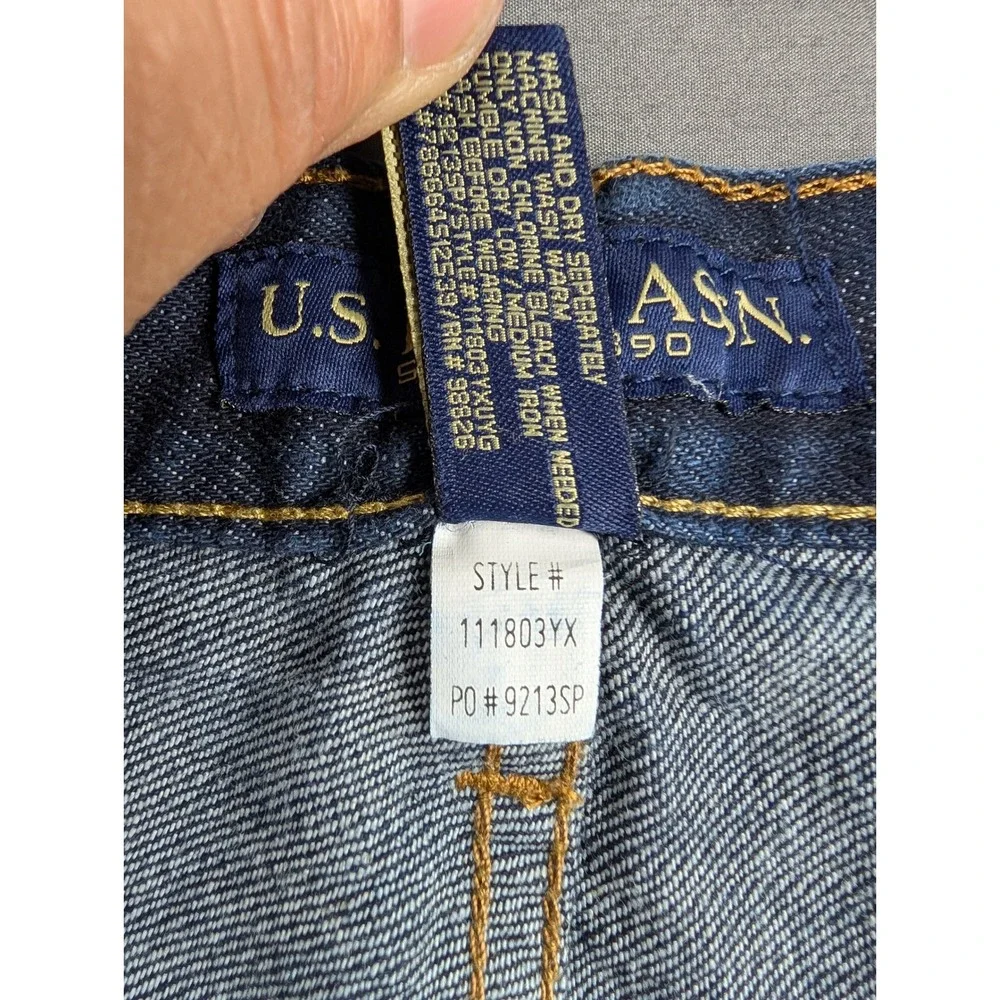 U.S.‎ Polo Assn Mens Dark Wash Straight Leg Denim Jeans 34x34